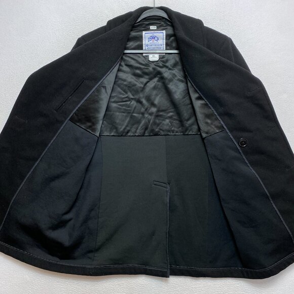 DSCP Quarter Deck Collection Pea Coat Mens 40L Navy Black Wool US NAVY - Picture 7 of 12